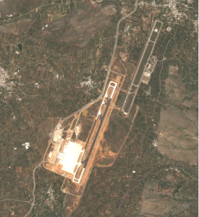 Satellite image after airport construction