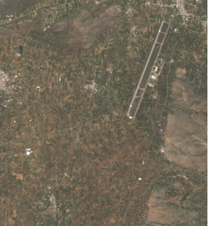 Satellite image before airport construction